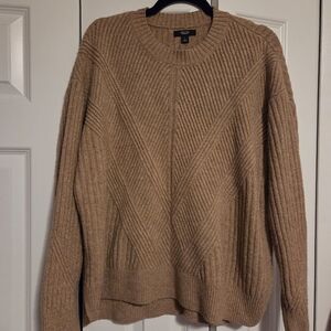 Simply Vera Vera Wang Women's Brown Crewneck Sweater